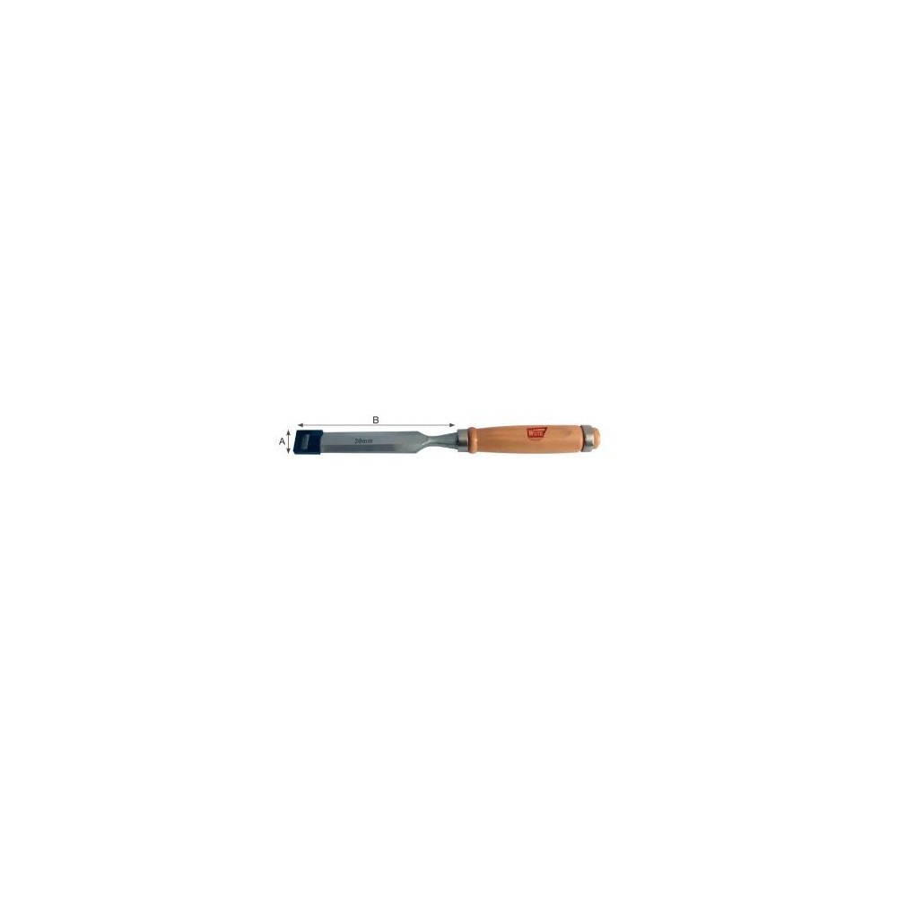 Formón mango madera W-F10. Medidas 132x10 mm