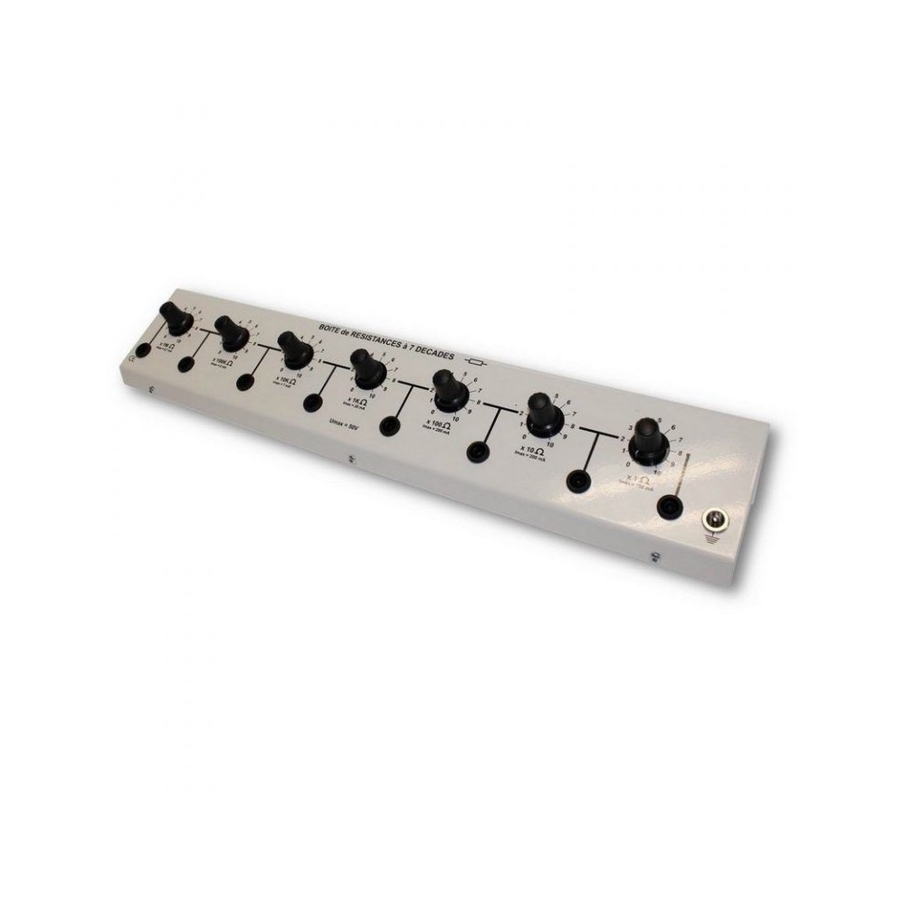 Década 7 resistencias DE-102001. Caja x1ohm...x1Mohm