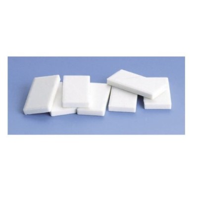 Placa porcellana porosa per a ratllar minerals. Mides 45x45 mm