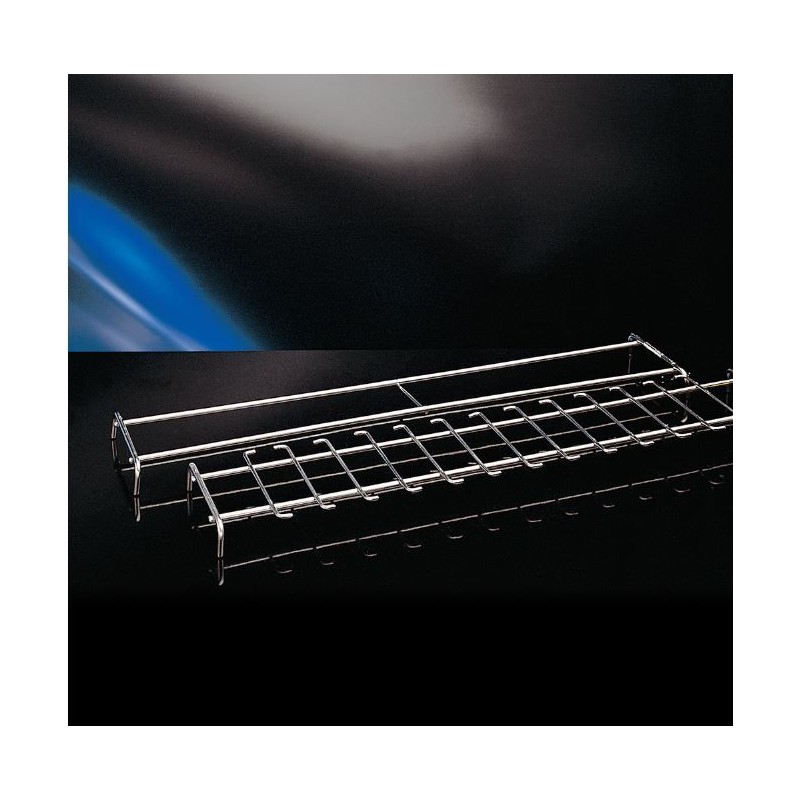 Soporte tinción acero inoxidable S-004. Capacidad 12 portaobjetos