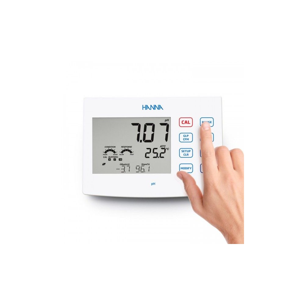 Hanna Edge HI-2002-02 laboratory pH-meter. pH-ORP-Temp ranges