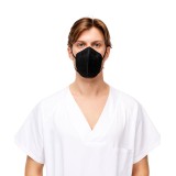 Black FFP2 particle self-filtering masks without valve. Pack 1000 units