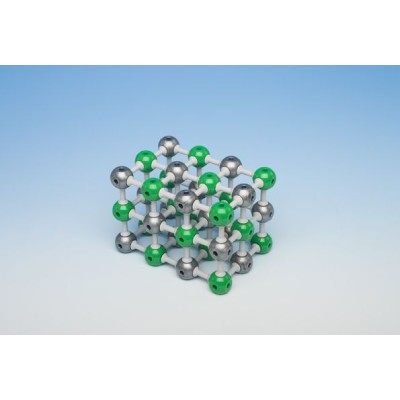 Modelo cristalográfico cloruro de sodio MKO-124-36. Juego 36 átomos