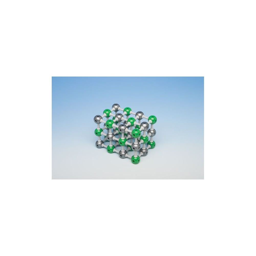 Modelo cristalográfico cloruro de sodio MKO-124-36. Juego 36 átomos