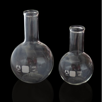 Matraz esférico vidrio fondo plano. Capacidad 250 ml