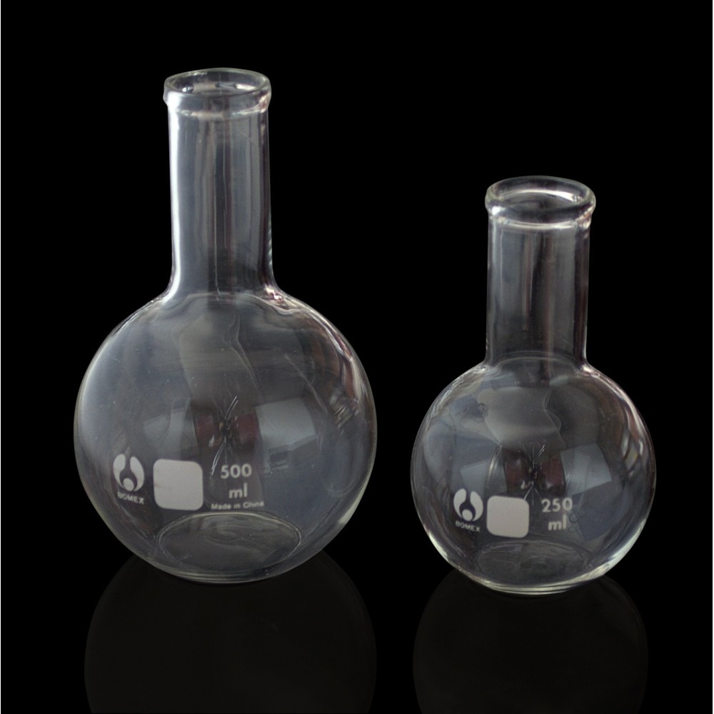 Matràs esfèric vidre fons pla. Capacitat 500 ml