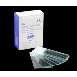 Portaobjectes bisellats 26x76 mm. Capsa 50 peces
