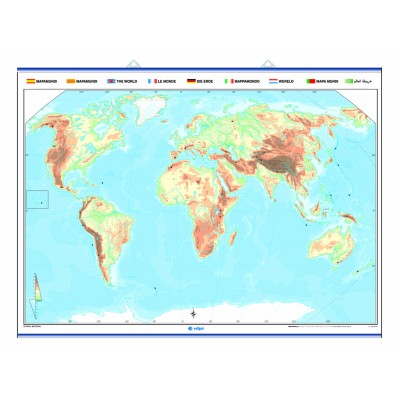 Mapa mural mut retolable 1300x1000 mm. Mapamundi