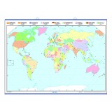 Mapa mural mut retolable 1300x1000 mm. Mapamundi