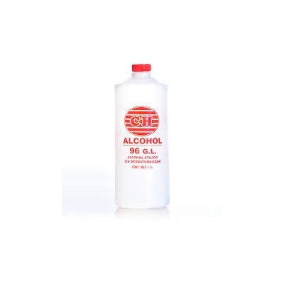 Alcohol etílico 96 grados antiséptico Gual. Frasco 1000 ml
