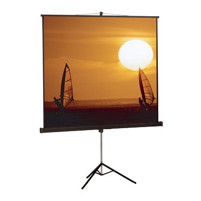 Pantalla proyección trípode inclinable. Blanca 1800x1800 mm