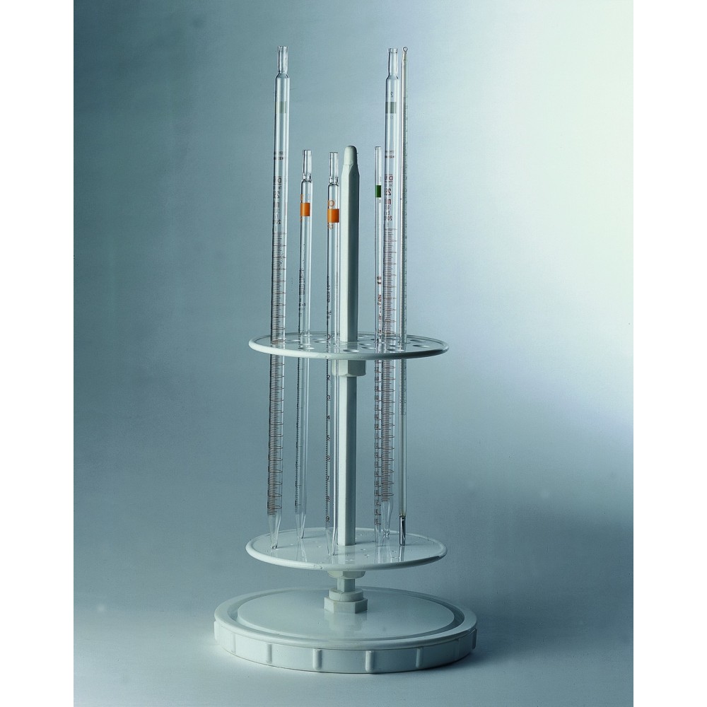 Suport pipetes circular plàstic PEHD. Capacitat 28 peces