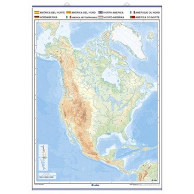 Mapa mural mut retolable 1400x1000 mm. Amèrica del Nord