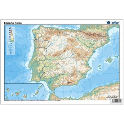 Mapes muts colors 330x230 mm. Pen. Ibèrica física. Bloc 50