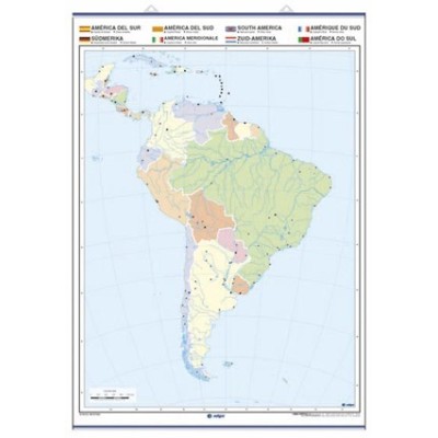 Mapa mural mut retolable 1000x1400 mm. Amèrica del Sud