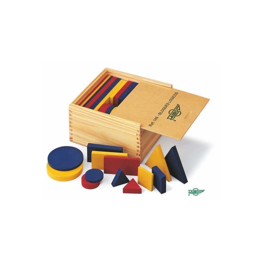 Blocs lògics fusta 40-80 mm. Capsa 48 peces
