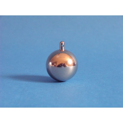 Bola pendular acer inoxidable amb ganxo. Diàmetre 25 mm