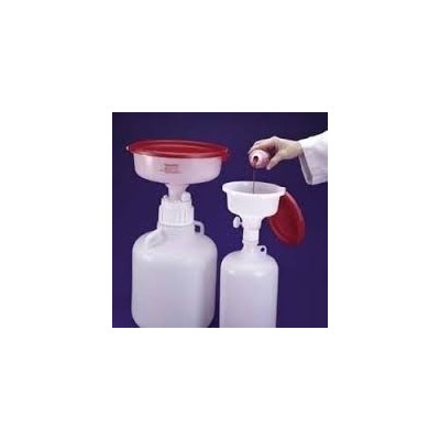 Contenidor seguretat residus químics amb embut. Capacitat 10