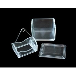 Cubeta tintatge amb cistell i nansa. Horitzontal 10 ranures