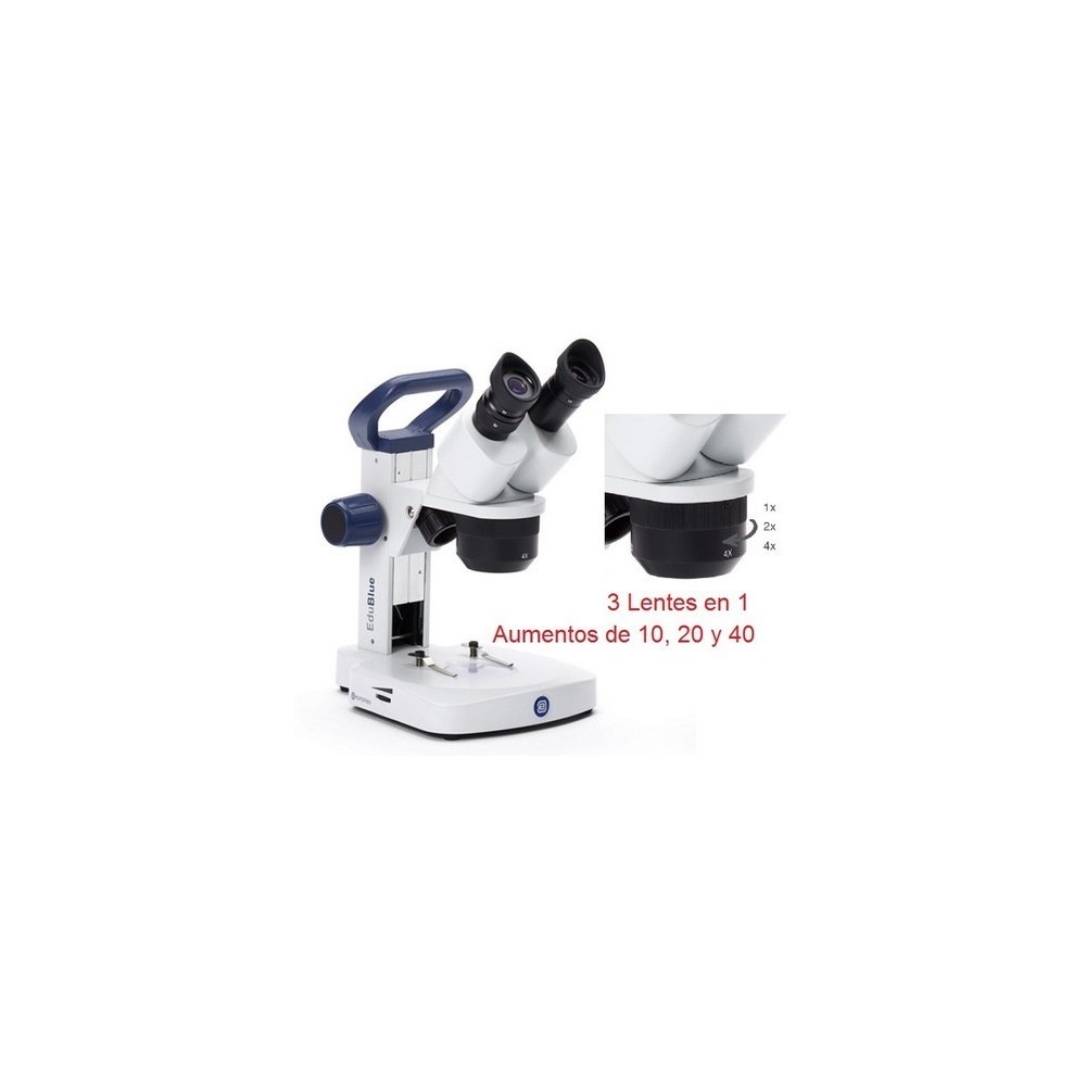 Estereomicroscopi binocular Edublue ED-1802-S. Braç fix 10x-20x-40x