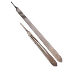 mànec bisturí dissecció número 4. Recte 140 mm