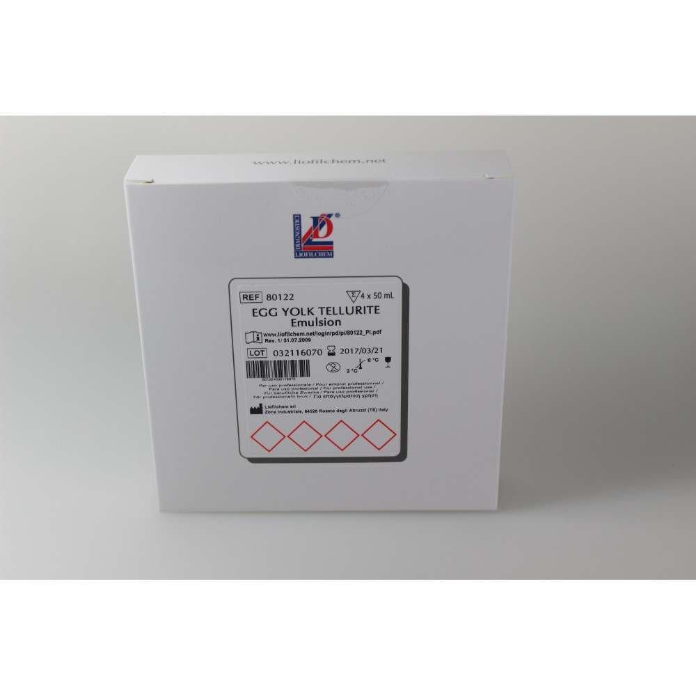 Emulsión yema de huevo con telurio L-80122. Caja 4x50 ml