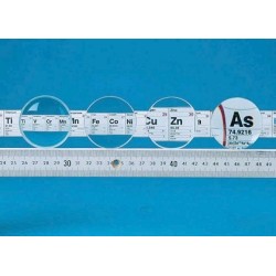 Lente vidrio óptico 50 mm V-14242. Biconvexa +100 mm