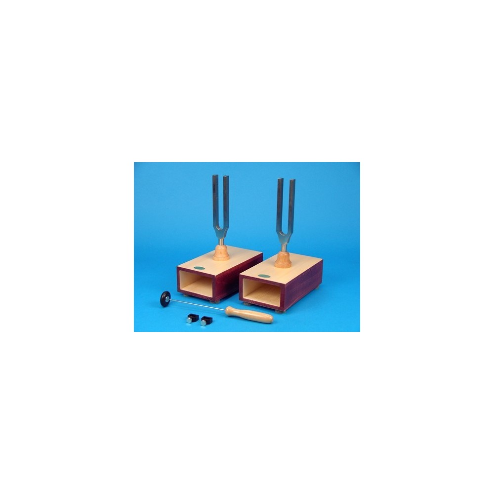 Diapasons amb caixa ressonància. Freqüències 440 i 440 Hz amb