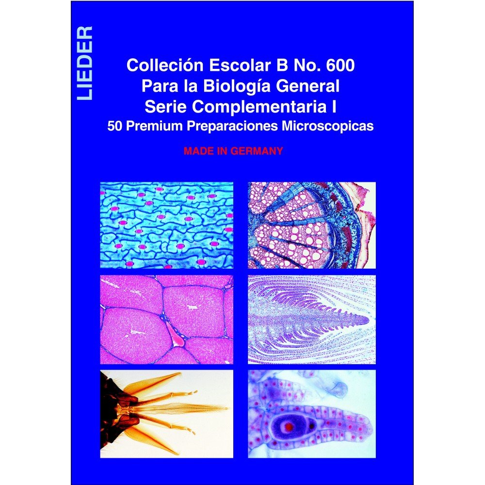 Preparaciones microscópicas Lieder. Biología general B. Caja 50