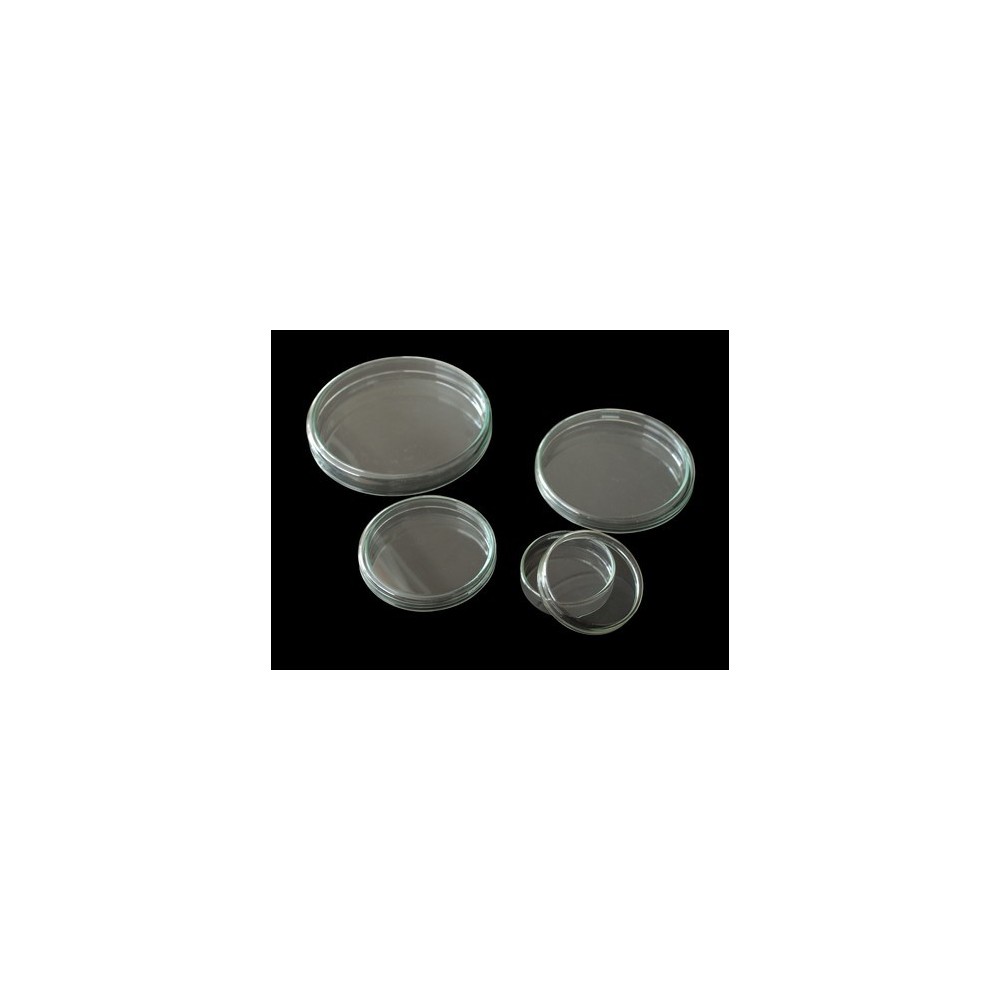 Cápsula Petri vidrio con tapa. Medidas 15x80 mm