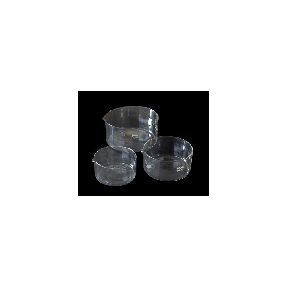 Cristalizador vidrio borosilicato con pico. Tamaño 50x100 mm