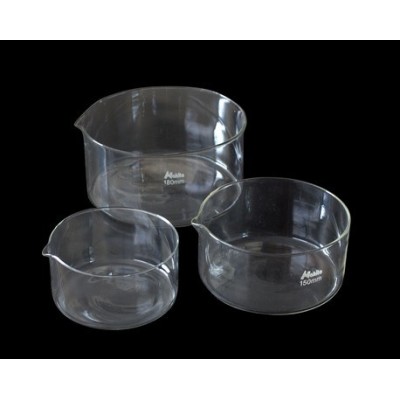 Cristal·litzador vidre borosilicat amb bec. Mida 75x150 mm