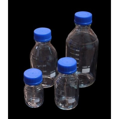 Flascons vidre borosilicat graduats rosca ISO 500 ml. Capsa 10 un