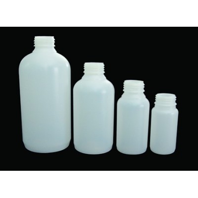 Flascó plàstic PEHD coll ample amb tap rosca. Capacitat 250 ml