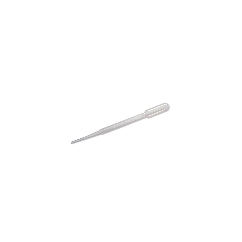 Pipetes Pasteur plàstic PE estèrils 3 ml. Capsa 1000 unitats