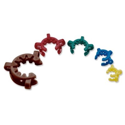 Clip sujeción uniones esmeriladas plástico POM. Unión 14/23.