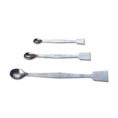 Espàtula doble cullera i plana. Acer inoxidable 150 mm