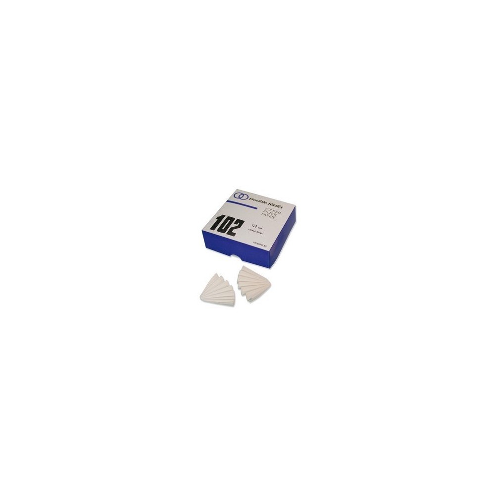 Papers filtre qualitatius plegats 90 mm. Capsa 100 fulls