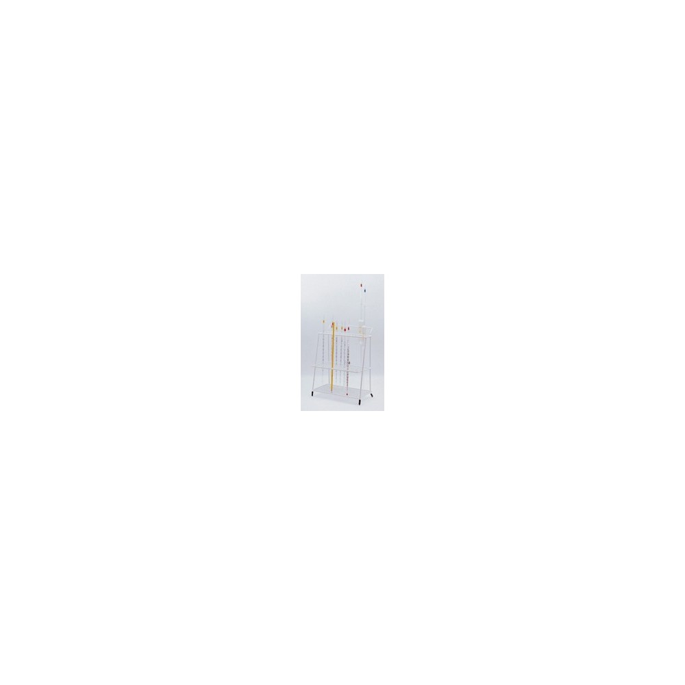 Soporte pipetas rectangular acero inoxidable. Capacidad 112