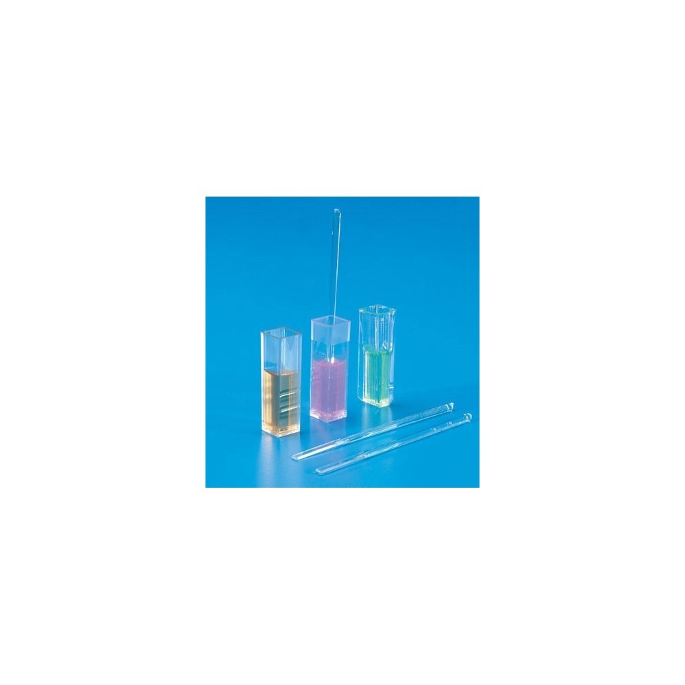 Cubetas espectrofotómetro PMMA estándar 4'5 ml. Caja 100