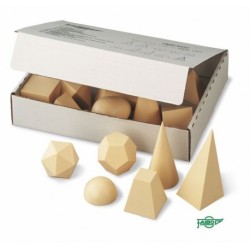 Cossos geomètrics plàstic opac 50x50 mm. Capsa 25 peces