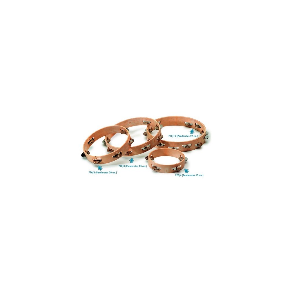 Cèrcol pandereta amb 8 parells sonalls. Diàmetre 250 mm