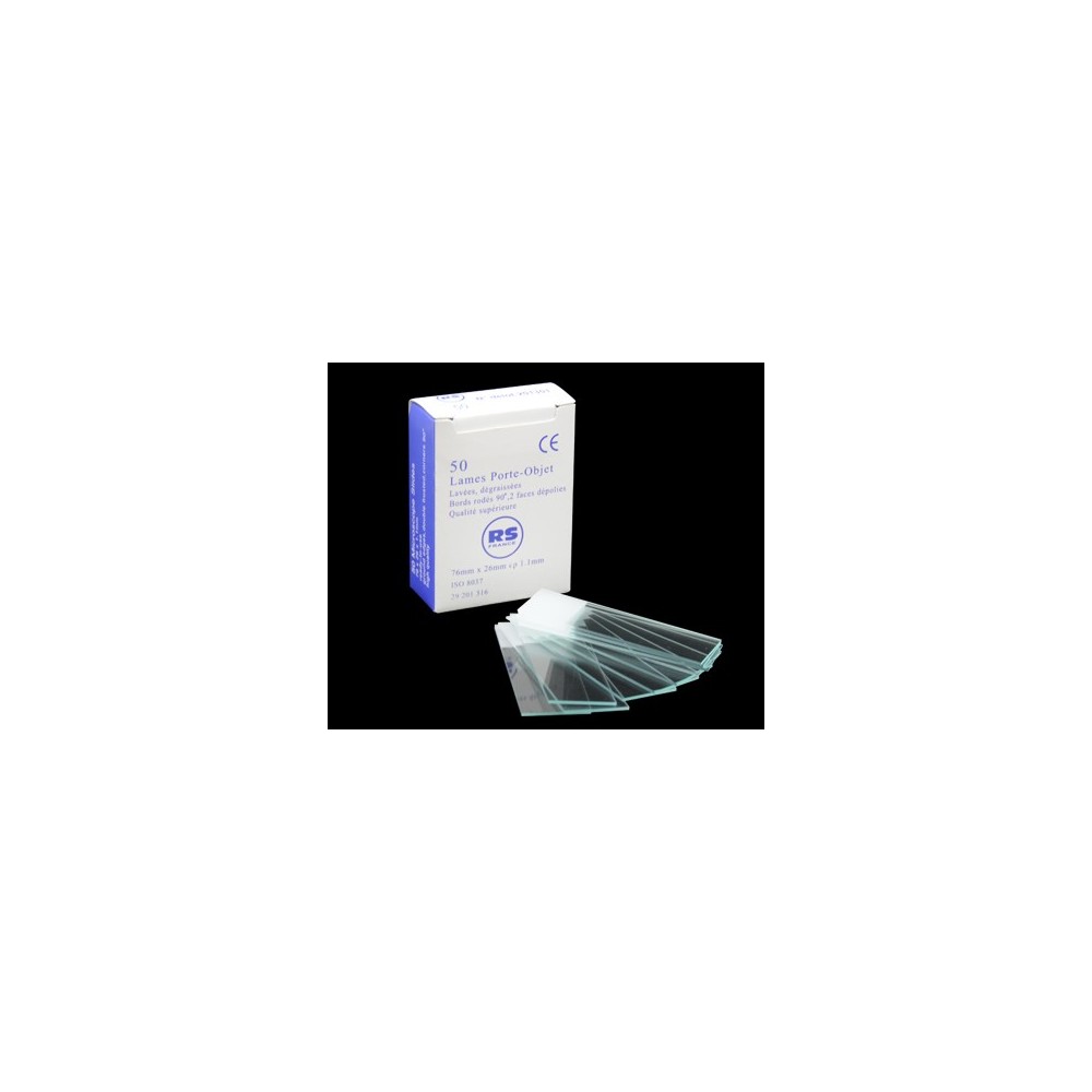Portaobjectes polits amb banda mat 26x76 mm. Capsa 50 peces