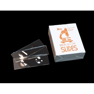 Portaobjetos pulidos con dos cavidades 26x76 mm. Caja 50 piezas