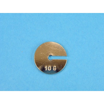Peso ranurado portapesos V-11281. Metálico 10 g