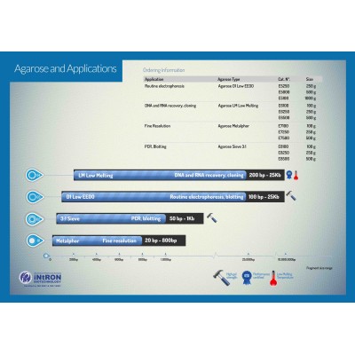 Agarosa D1 LE baja EEOO E-5000. Frasco 250g