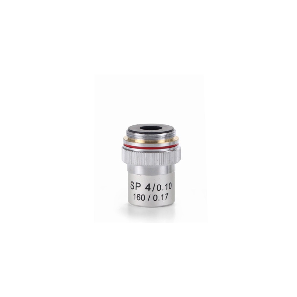 Objectiu microscopi Bioblue AE-5591. Semiplanoacromàtic 4x/0.10