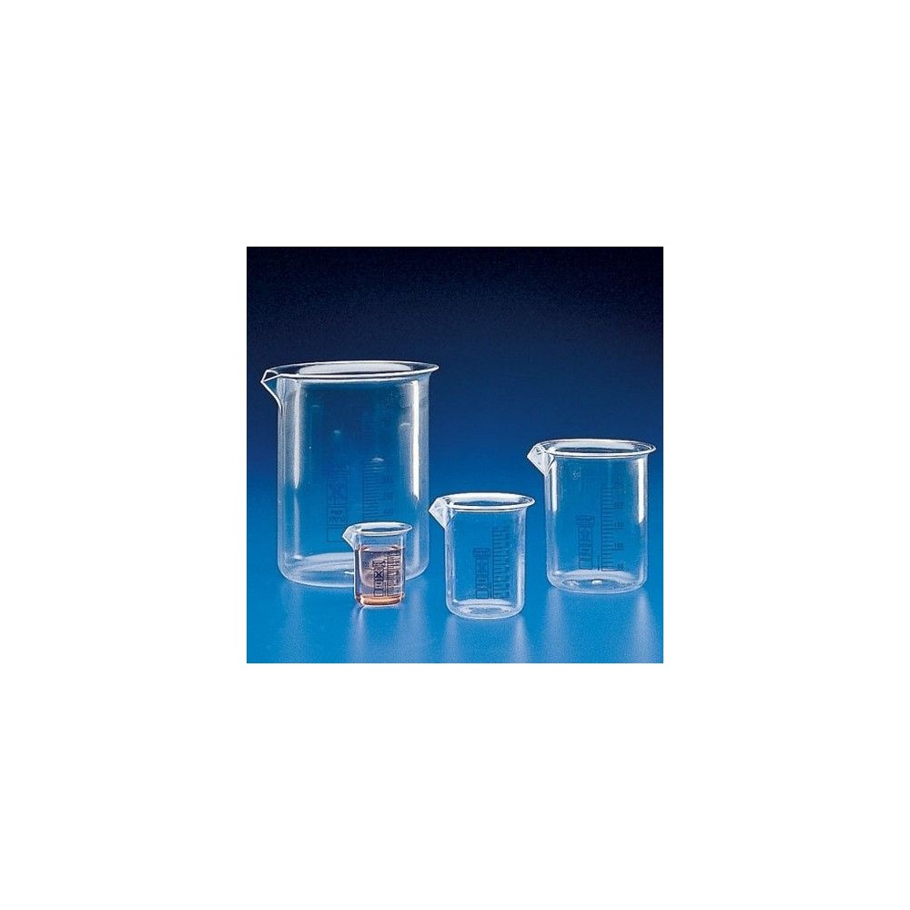 Vas precipitats plàstic PMP graduat. Capacitat 500 ml