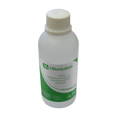 Solución electrolítica 1M KNO3 rellenar electrodos pH MA-9012. Frasco 250 ml