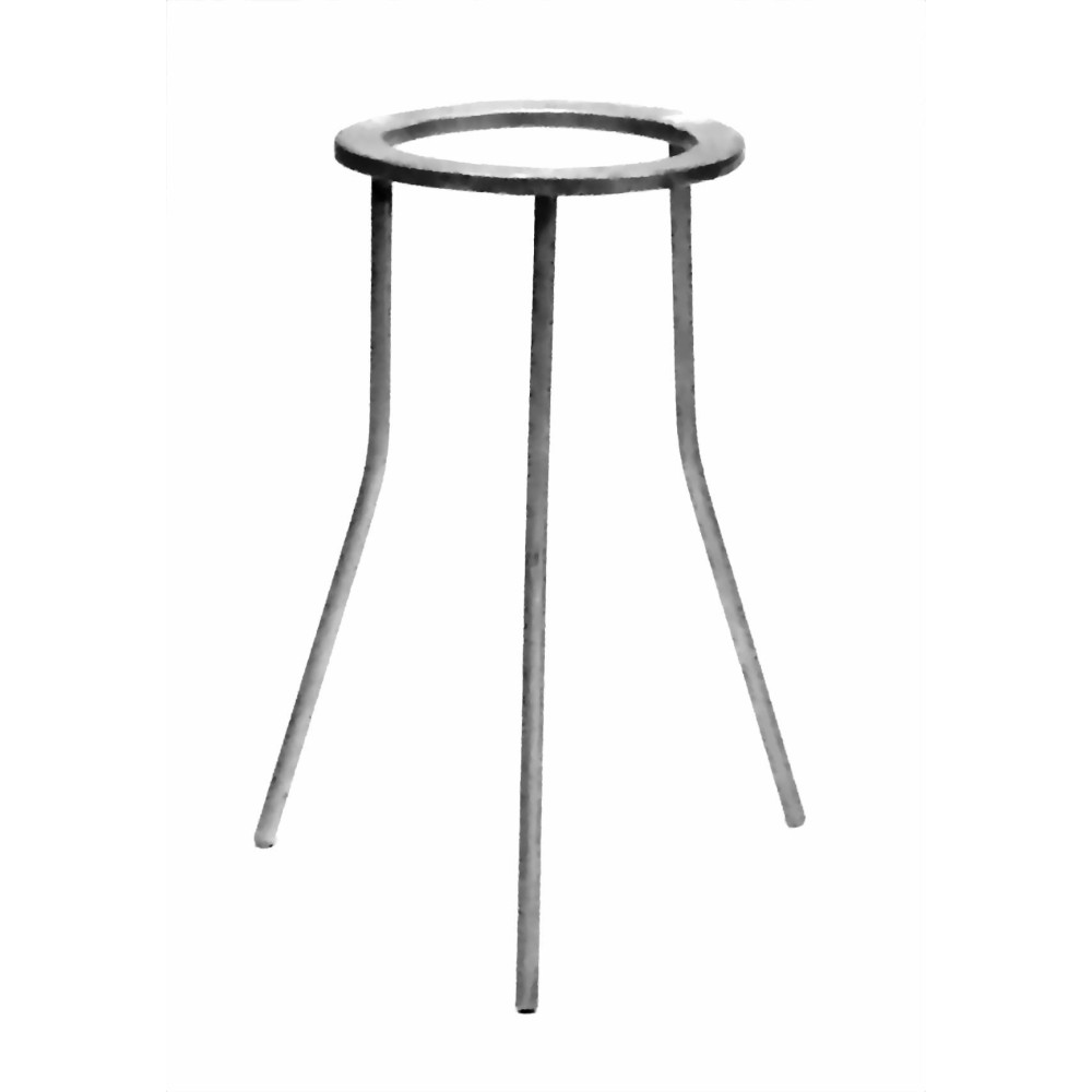 Soporte trípode acero inoxidable. Aro plano 200x110 mm